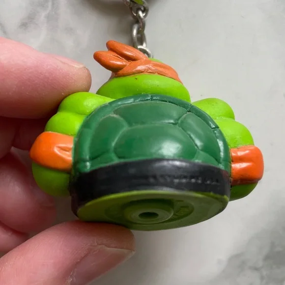 VINTAGE TMNT Teenage Mutant Ninja Turtles Mikey Michelangelo Keychain (Mirage) - Picture 3 of 6